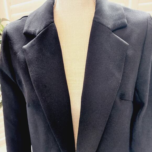 MISSGUIDED BLACK CLASSIC VINTAGE LINED BLAZER WITH SHOULDER PADS SIZE 4 - Picture 2 of 5